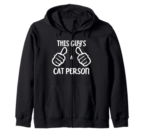 Funny Cat Lover Cat Person This Guy's a Cat Person Sweat à Capuche