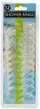 bulk buys Transparent Shower Curtain Rings (Case of 48)