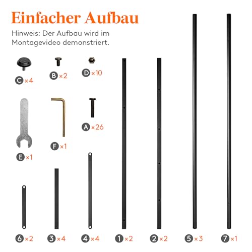 Lifewit Getränkekistenregal 4 Kisten hoch, Stabiles Kistenregal Metall trag. 300 kg, platzsparendes Getränkeregal, Bierkasten Wasserkasten Regal, Ständer Getränkekisten, Bierkistenregal, Schwarz