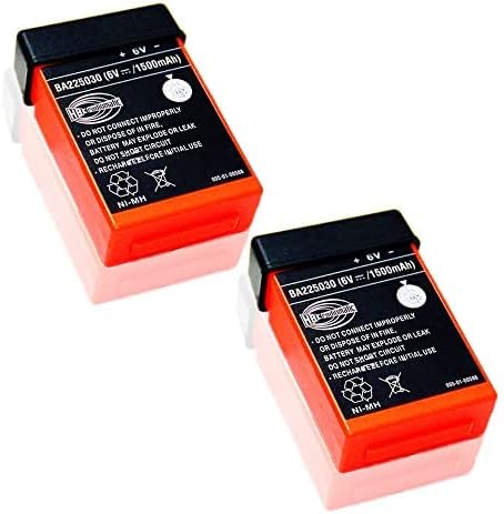 (2 Pack) for HBC Radiomatic BA225030 6V 1500mAh Battery Ni-Mh Rechargeable Battery for HBC Crane Remote Control Pump Truck Battery