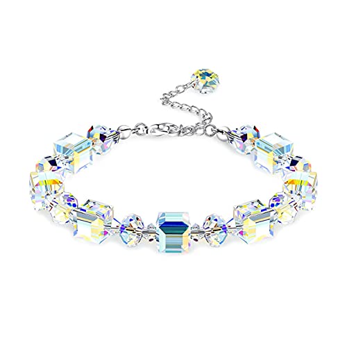 Bracelets pour femmes en cristaux fins et chaîne s925 haut de gamme