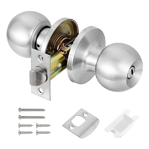 Faankiton Privacy Keyless Lock Set Stainless Steel Interior Door Knobs