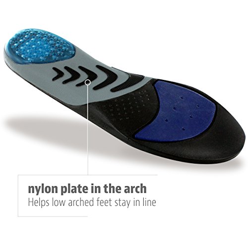 Sof Sole Insoles Men's AIRR Orthotic Support Full-Length Gel Shoe Insert, Men's 9-10.5