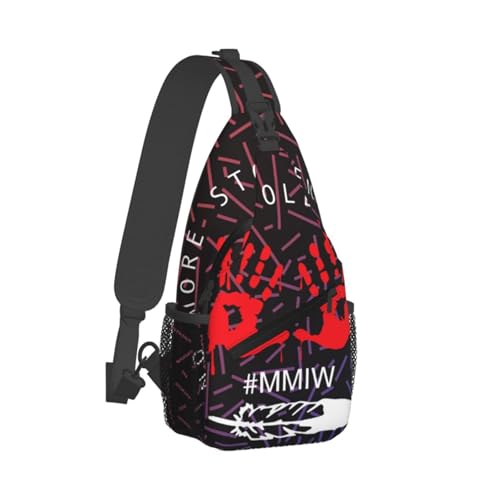 No More Stolen Sisters Mmiw Missing Murdered Indigenous Small Crossbody Backpack Sling Bag For Men Women Mini One Shoulder Chest Bags Gym Sport Travel Hiking Daypack2