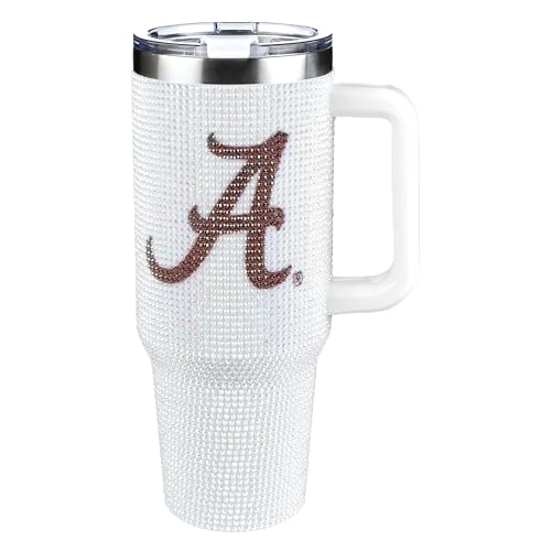 Image of The Memory Company Officially Licensed 40oz White Bling Game Day Tumbler, University of Alabama