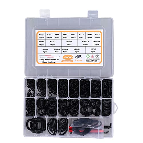 ANKROYU 800PCS O Ring Assortment Kits, Rubber O Ring Assortment Set, Wear Resistance Car Repair O Rings, O Rings Sealing Gasket for Pneumatic Parts