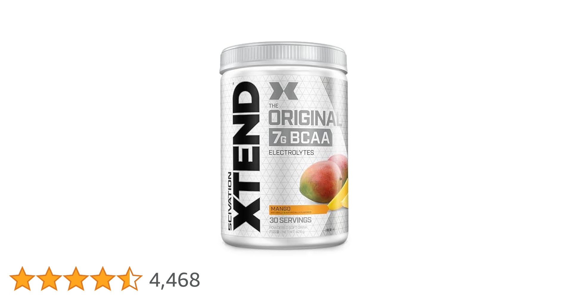 【新品未開封】エクステンド XTEND 7G BCAA 90杯分　マンゴー XTEND The Original 7G BCAA Powder, Mango Madness, 2.68 lb
