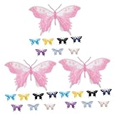 Lurrose 24 Piezas Bordado De Mochila Coser Decoración De Costura De Ropa Reparación De Hierro En Mariposas De Hierro En Paño