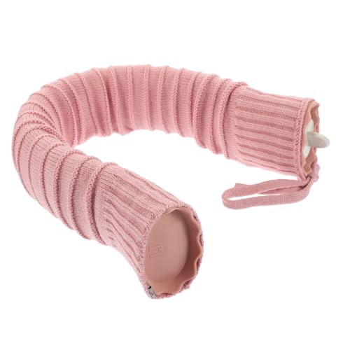 Ipetboom U Shape Hot Water Bag Fillable Neck Hot Water Pouch for Warmth and Comfort Knitting Sleeve Removable Washable for Home Travel and Office Use