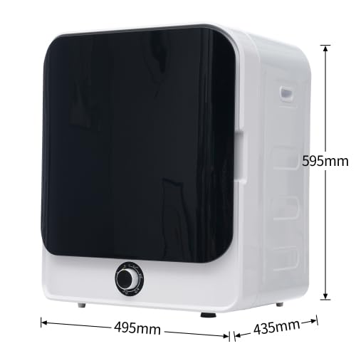 Secador compacto para pared: 4,5 kg de capacidad, acero inoxidable, calentador PTC, pantalla, 5 programas, protección contra sobrecalentamiento, silenciosa y eficiente secadora de aire para casa o
