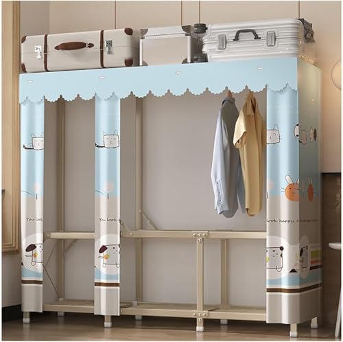 Armoire pliable en métal à compartiments pour chambre
