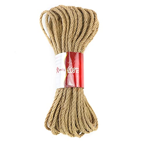 Jute Twine Rope 1/4inch 50feet is Made of Natural Fiber for Indoor and Outdoor'Gardening Crafts Moisture-Proof and Durable Twine String