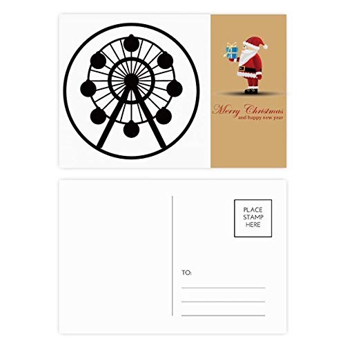 Cartes postales père Noël noir Ferris Wheel lot de 20 à écrire au coin du feu en famille