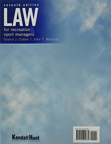 Law For Recreation And Sport Managers #TOP1