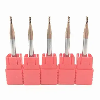 3NH 5Pcs 4 Flute Tungsten Solid Carbide End Mill For Cnc Milling Machine High-Speed Milling Cutter Milling Tools 4 * 4D*75