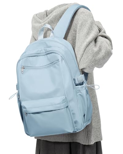 School Backpack for Teen Girls Lightweight College Backpack Women Travel Backpacks Waterproof High School Bookbag for Men Classic Casual Daypacks(Blue) - Main Image