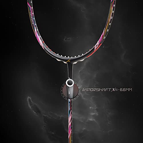 Image of Hundred Flutter S CTRL Carbon Fibre Strung Badminton Racket with Full Racket Cover for Intermediate Players