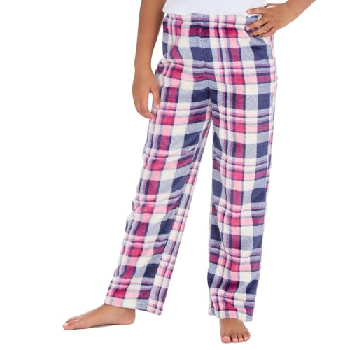 Undercover - Undercover Girls Soft Fleece Lounge Pants 15C649 Blue/Pink Check 13 Years