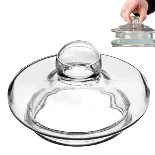 Replacement Glass Lid for Glasses Beverage Dispenser for Iced Beverage Dispensers, Cookie Wedding Candy Jar, Universal Size Lids (1 Gallon Glass Lid)
