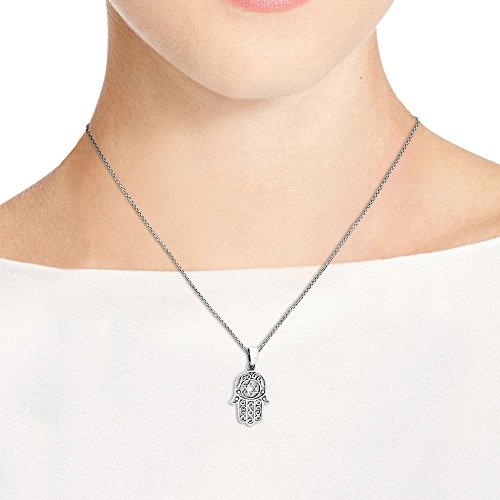 Collier Hamsa main de Dieu argent 925 contre ternissement