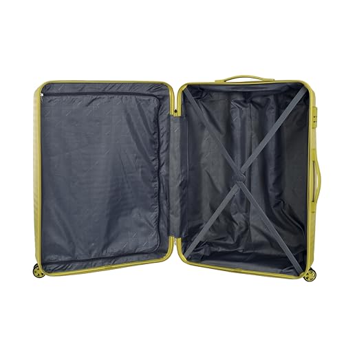Image of Kamiliant by American Tourister Rock-Lite Large 79 Cm Check-in Hard Sided Trolley Bag for Men & Women, Suitcase 99L for Travel with 3 Digit Combination Lock - Cress Green