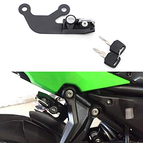 ninja 650 helmet lock - GUAIMI Motorcycle Anti-theft Helmet Lock Left Side for Kawasaki Z 650 Ninja 650 2017-2020-Black