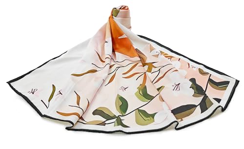Image of Satin Silk Small Square Scarf for Women, Printed Soft and Comfy Neck Head Tie Scarf Bandana