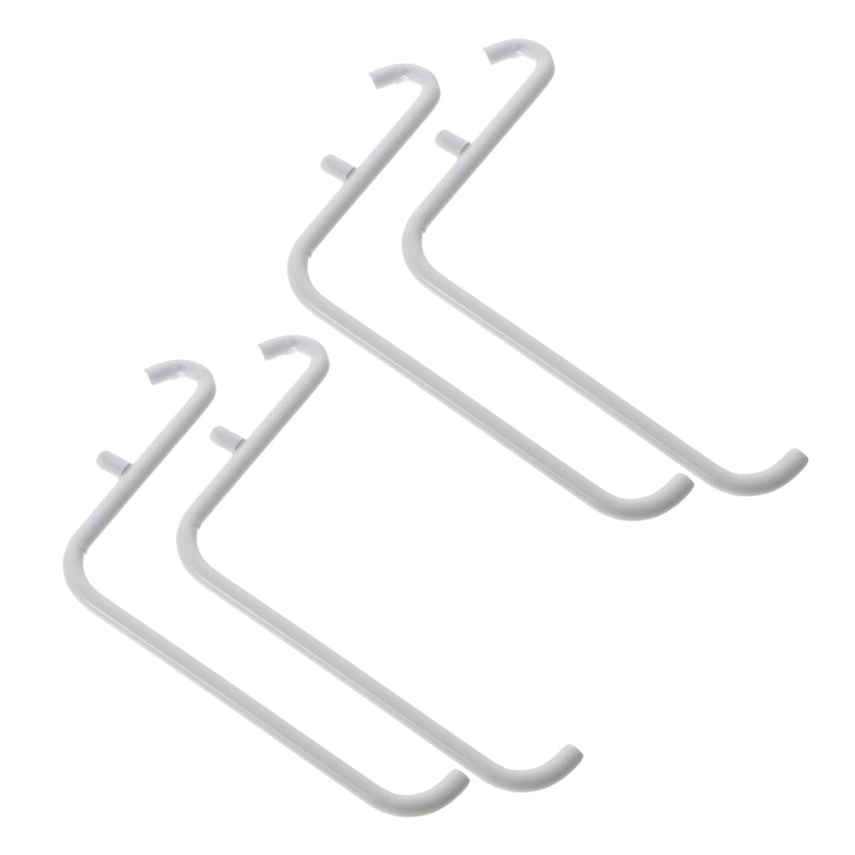 OUNONA 4pcs Metal Paint Bracket Hooks Pegboard Shelves Garage Tool Holder Laundry Room Office Wall Mount