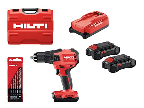 Hilti 2407290 Kit Atornilladora NURON SF 4H-22 + 2 baterías B 22-55 + cargador C 4-22 + Juego de 6...