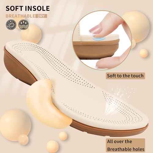 Image of Littleplum Womens Sandals Comfort Arch Support Sandals Summer Walking Shoes Casual Ankle Elastic Flip Flops Shoes
