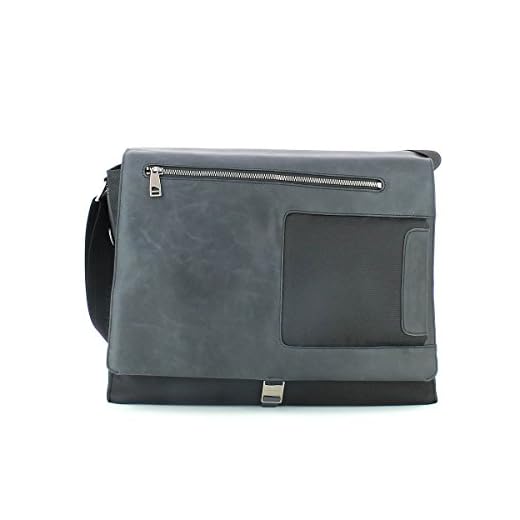 Piquadro Frame Messenger Bag 40, 5 Centimetri, schwarz