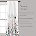 Lush DÉCOR Zuri Flora Curtains Light Filtering Window Panel Set for Living, Dining, Bedroom (Pair), 84 x 52 in, Blue and Coral, 2 Count