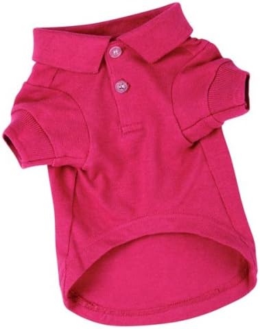Zack & Zoey Cotton Polo Dog Shirt, XX-Large, 30-Inch, Raspberry Sorbet