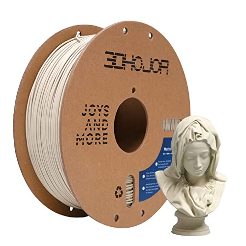 3DHoJor Matte PLA Filament 1.75mm Light Khaki, PLA 3D Printer Filament, 1kg Spool (2.2lbs) PLA Filament, Fit Most FDM 3D Printer