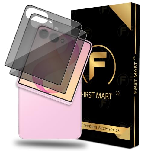 Image of FIRST MART Privacy Tempered Glass for Samsung Galaxy Z Flip 8 & Samsung Z Flip 7, 2 Pack | Anti-Spy 9H Screen Protector, Edge-to-Edge, Case-Friendly, Scratch Resistant, Bubble-Free
