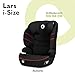 LIONELO LARS i-Size Kinderautositz 100–150 cm, Gruppe 2 3, Seitenschutz 10 Grad, Kopfstützenverstellung, bequeme Armlehnen, abnehmbare Rückenlehne