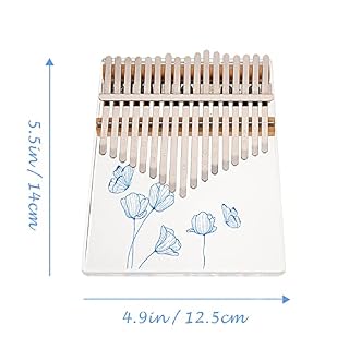 BIENKA 1 Set Débutant Kalimba avec Tune Hammer Belle Fleur Design Kalimba Mini Doigt Kalimba Jouet for Enfants Piano - Les Beatles, Paul McCartney, John Lennon, RIngo Starr, George Harrison BIENKA 1 Set Débutant Kalimba avec Tune Hammer Belle Fleur Design Kalimba Mini Doigt Kalimba Jouet for Enfants Piano – Image 2