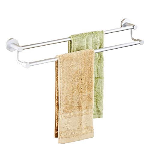 Porte-serviettes double barre aluminium étanche pour douche
