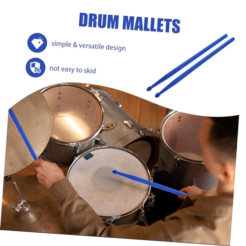 Baquetas para práctica y actuación Hemoton, de nailon, color azul, para batería, marimba y tongue drum miniatura 3