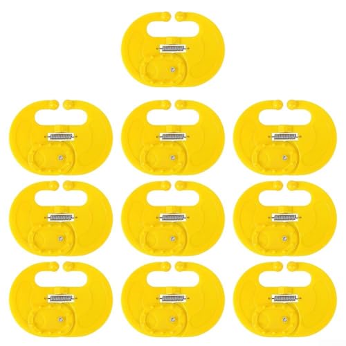 10Pcs Cow Nose Thorn Calf Weaner, Plastic Cattle Nose Clip, Nose Stab Calf Nose Ring Farm Livestock Breeding Tools, Yellow