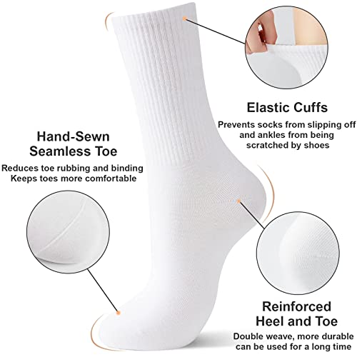 J-Box Womens Cotton Crew Socks, Thin Soft Comfort Breathable Dress Socks, Above Ankle Crew Socks For Business, Casual. #TOP1