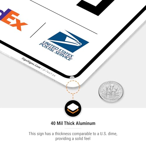 Image of Package Delivery Sign, Delivery Instructions Deliver All Package to Side Door Sign, 10x14 Inches, Rust Free .040 Aluminum, Fade Resistant, Made in USA