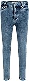 Slim FIT Blue Effect Mädchen Jeans High Waist Ultrastretch, Slim, Dark Blue, 158