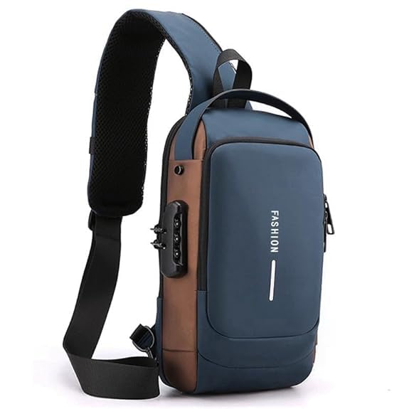 XBEYAnti Theft Backpack for Women, Sling Bag For Men CrossBody Backpack For Men Women, Anti-Theft Chest Bag With USB Charging Port, Messenger Bags, Casual Shoulder Bag, Handbag