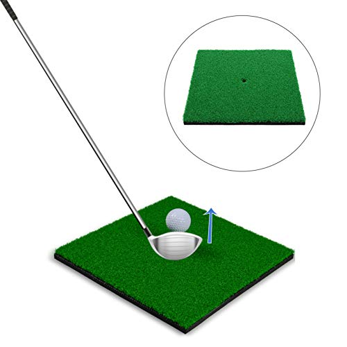 CLISPEED Tapete de PrÃ¡tica de Golfe Residencial PortÃ¡til de Golfe Realista Batendo Na Grama de Tre