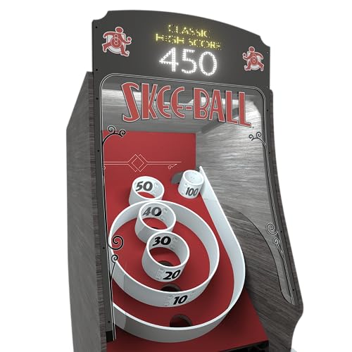 Skee-Ball Arcade Table Machine Game for Home Basement Recreation Room - Premium Nostalgic Classic Fun of Roll and Score - Made in The USA (Scarlet) - Thumbnail 3