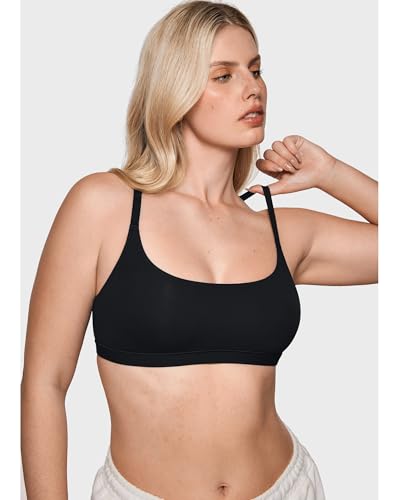 Image of INLYRIC Women's Inbarely Soft Racerback Bralette - Wireless Full Coverage No Padding Unlined Bralette