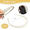 Mezrkuwr Lot de 2 bandeaux fins en métal multicouche pour femme - Doré - Élégant - Accessoire de cheveux pour fille #1