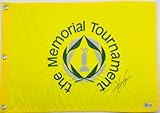 HIDEKI MATSUYAMA SIGNED THE MEMORIAL TOURNAMENT GOLF PIN FLAG 2024 U.S. OPEN AUTOGRAPH BECKETT AUTHENTICATION K90