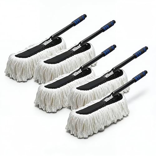 Image of Hiker by Varroc Multi-Purpose Car Duster | Wax-Treated Microfiber Brush for Scratch-Free Cleaning | Long Handle, Reusable, Ideal for Car, Truck, SUV & Home Use | Pack of 2 | Wax-Coated Microfiber Brush | Scratch-Free | Long Handle | Reusable | Car, Truck, SUV & Home Use | Easy Dust Removal